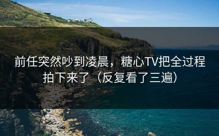 前任突然吵到凌晨，糖心TV把全过程拍下来了（反复看了三遍）
