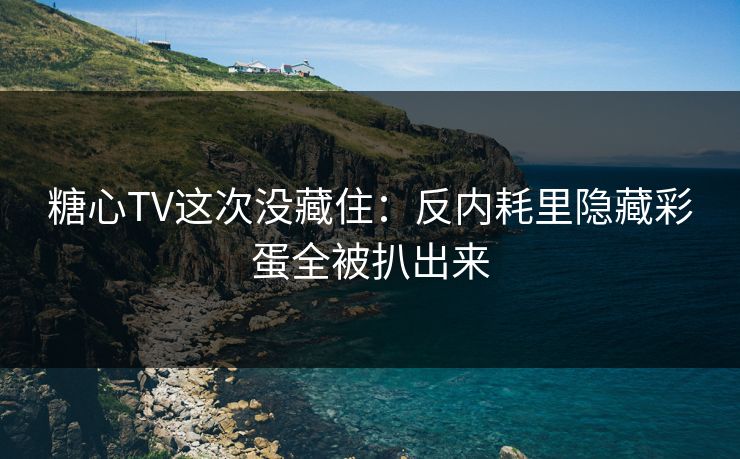 糖心TV这次没藏住：反内耗里隐藏彩蛋全被扒出来