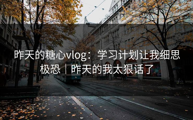 昨天的糖心vlog：学习计划让我细思极恐｜昨天的我太狠话了